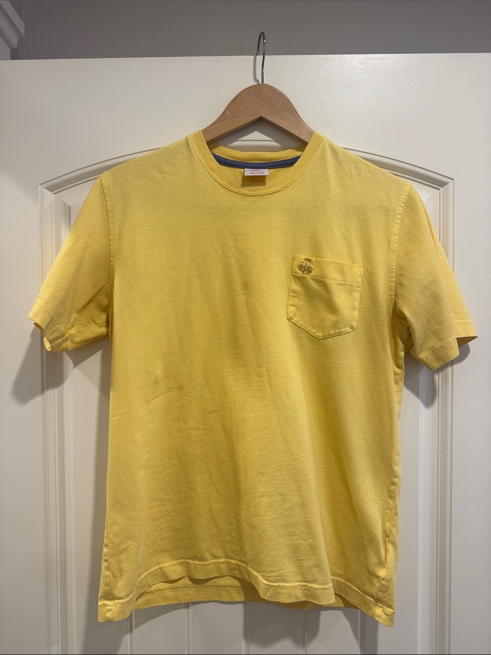 Brooks Brothers Yellow Short-Sleeve Pocket Crewneck Tee